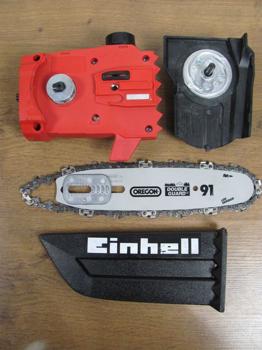Насадка-пила на висоторіз телескопічний Einhell GE-HC 18 Li T Einhell GE-LC 18 Li T та насадка-кущоріз Einhell GE-LC 18 Li T; GE-HH 18/45 Li T