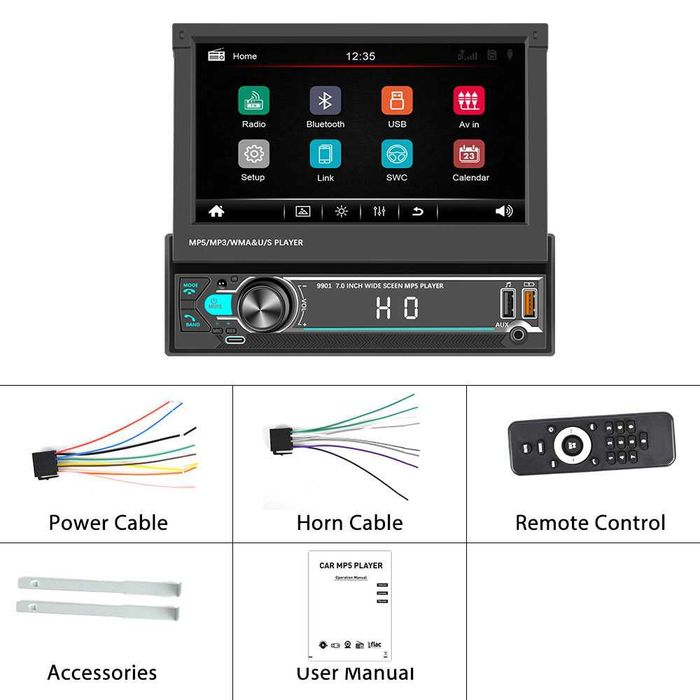radio 1 din ecra 7 Bluetooth  Opel VW Audi BMW SEAT