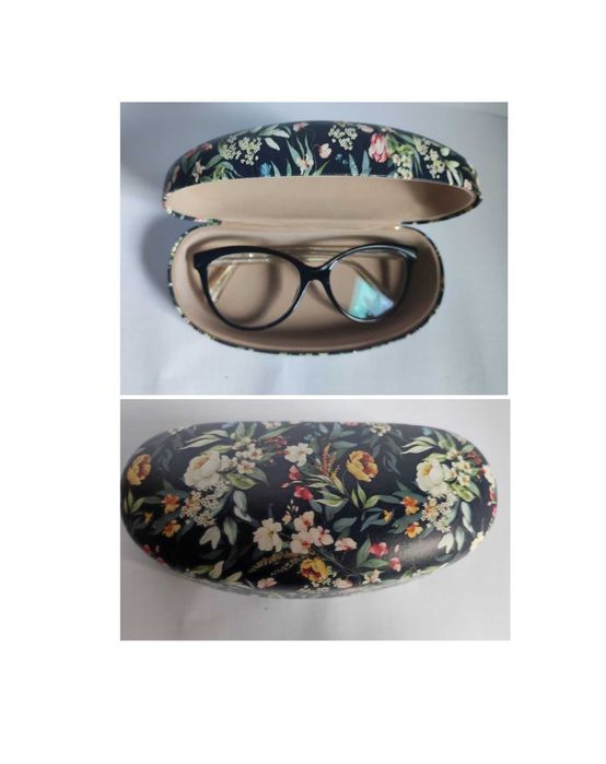 eleganckie  etui na okulary z kwiatowym wzorem Carmani Exotic