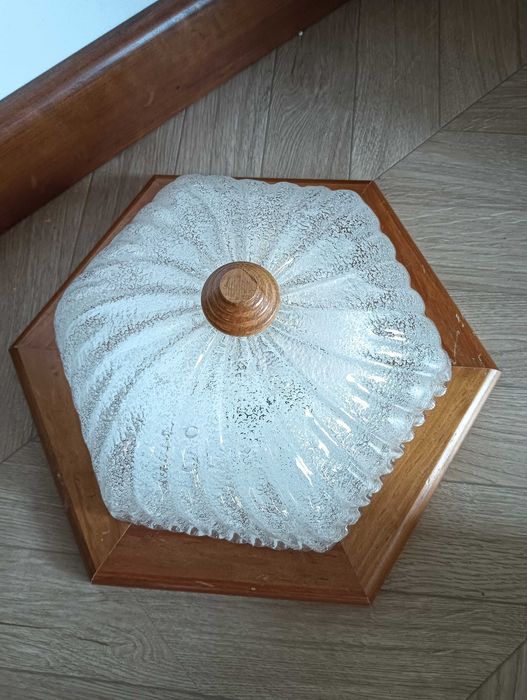 Lampa plafon szklany klosz