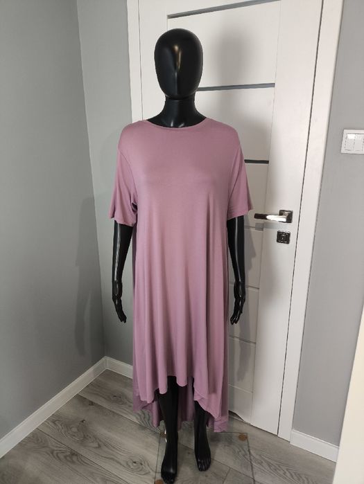 Sukienka damska Rue Paris brudny róż rozmiar uni S/M/L