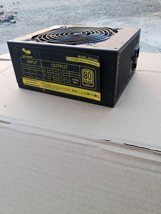 Zasilacz ANT POWER ATX1800 1800W 80 Plus Gold (Koparka / PC)
