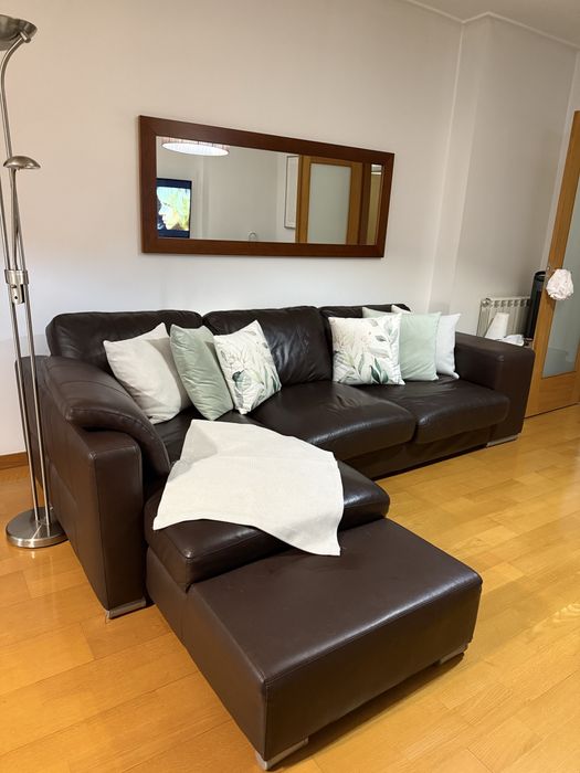 Sofá Chaise Long Castanho