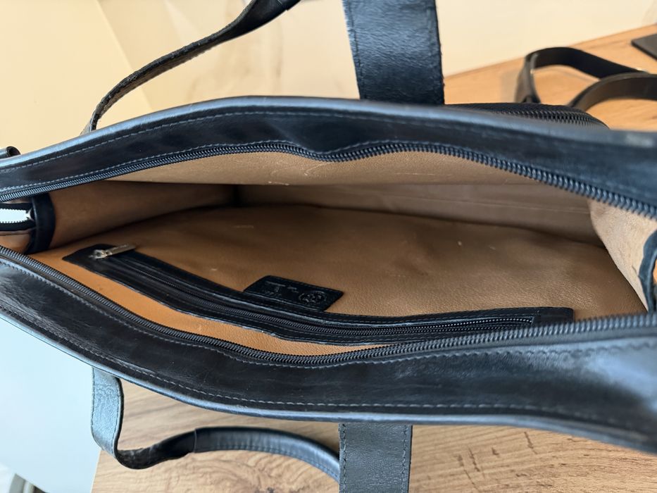 Шкіряна сумка для ноутбука/документів