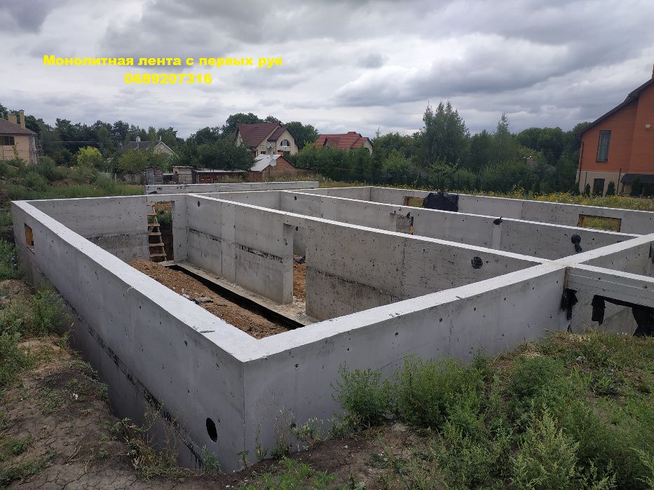 Бетонируем1 Фундаменты,Монолитные работы, опорное стенки