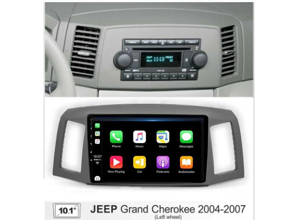 Radio samochodowe Android Jeep Grand Cherokee (10.1") 2004.-2007
