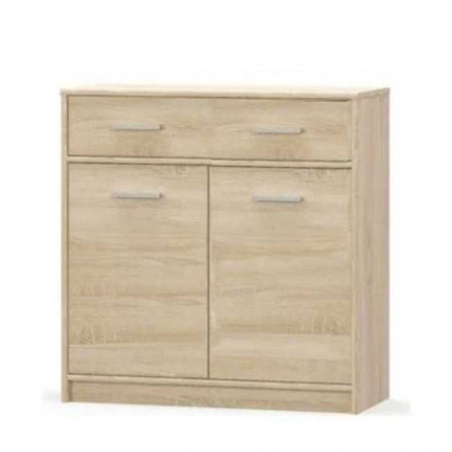 Комод 2д1ш компактний 84 см с ящиком Сонома/Белый Новий, Склад
