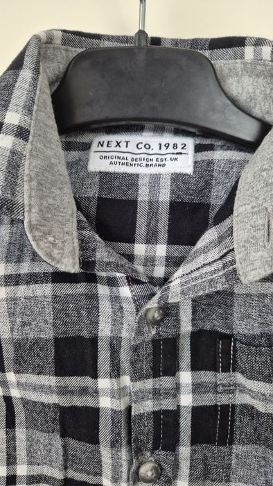 Koszula flanelowa w kratę dla chłopca Next