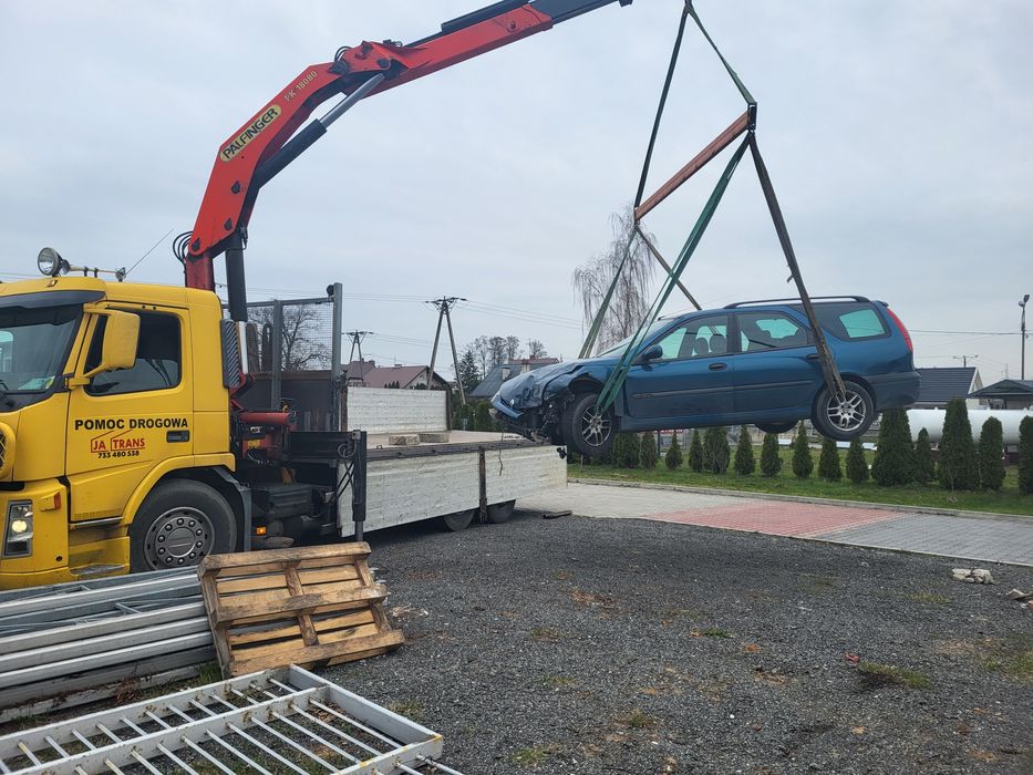 Transport traktorów i mini koparek