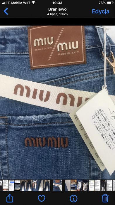 Dzinsy damskie Miu Miu