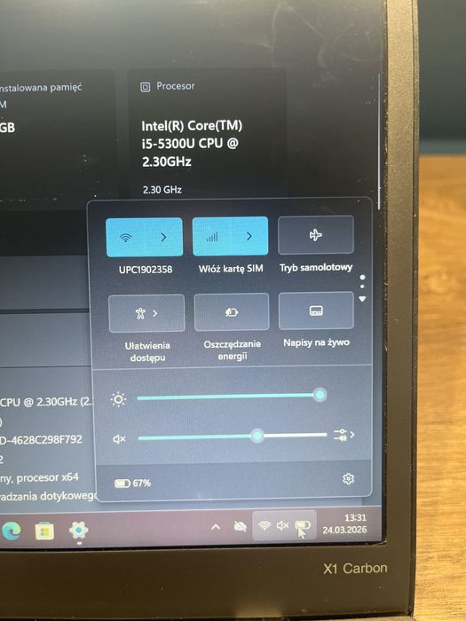 Lenovo ThinkPad X1 Carbon i5 8/120 GB