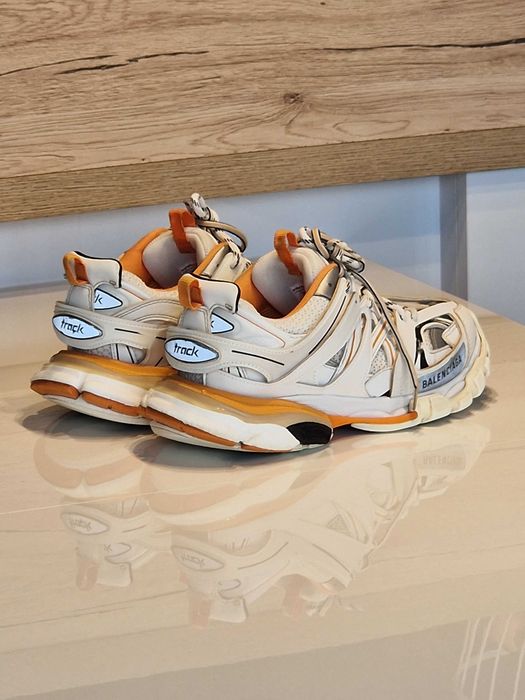 Balenciaga Track White-Orange Full Set Box Sznurówki