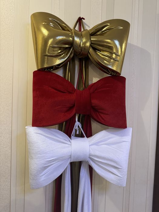 Золотий бант, бант на ялинку, бант для декору