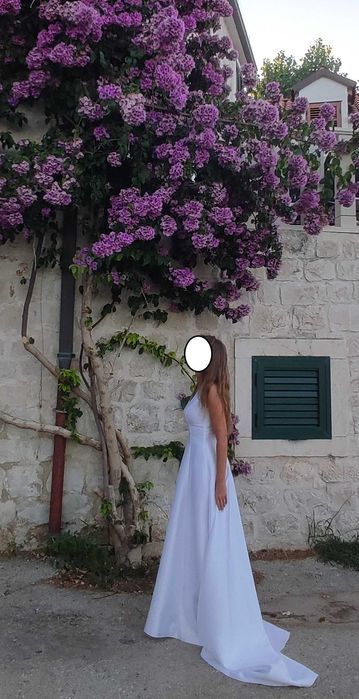 Suknia ślubna jedwab mikado