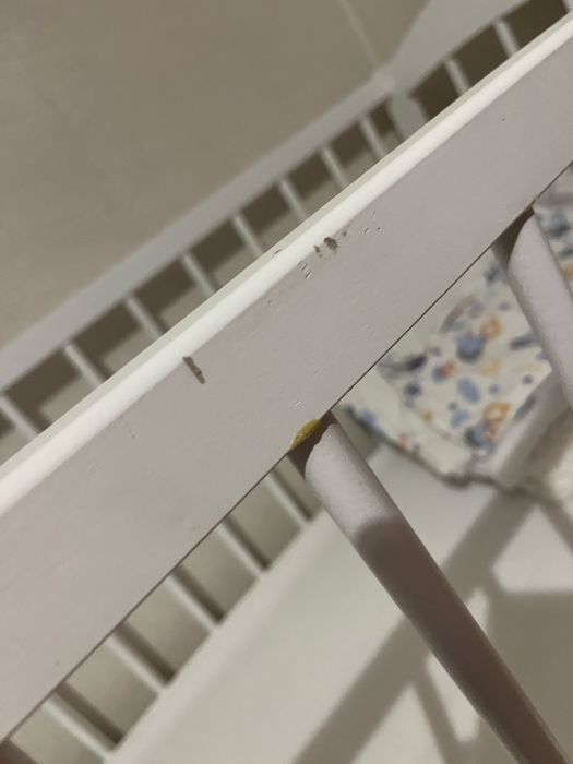 Дитяче ліжечко з маятниковим механізмом+матрасик з наматрасником