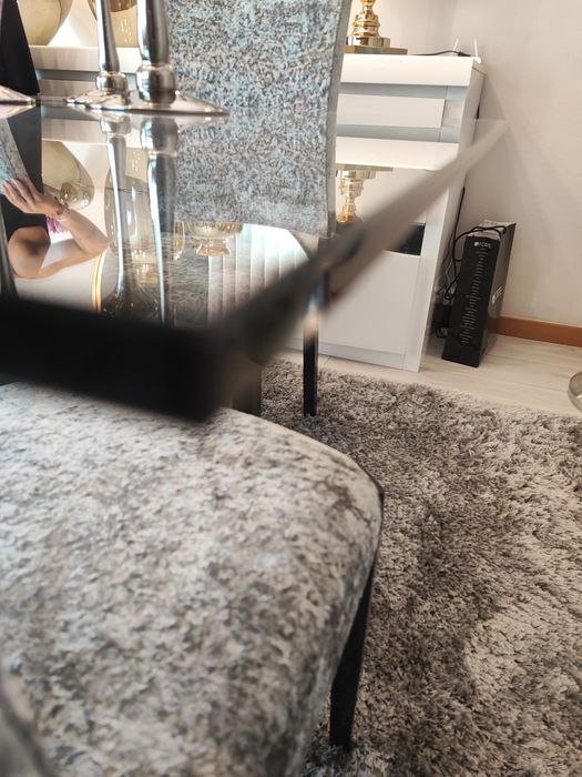 Mesa de vidro para sala -  Como Nova