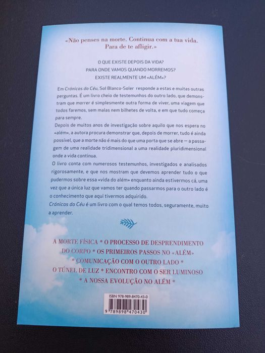 Livro "Crónicas do Céu", Sol Blanco-Soler