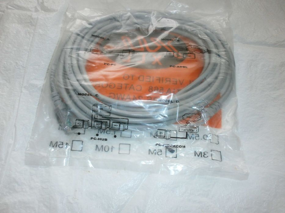 Мережевий кабель інтернет (патч-корд) RJ45, 5м