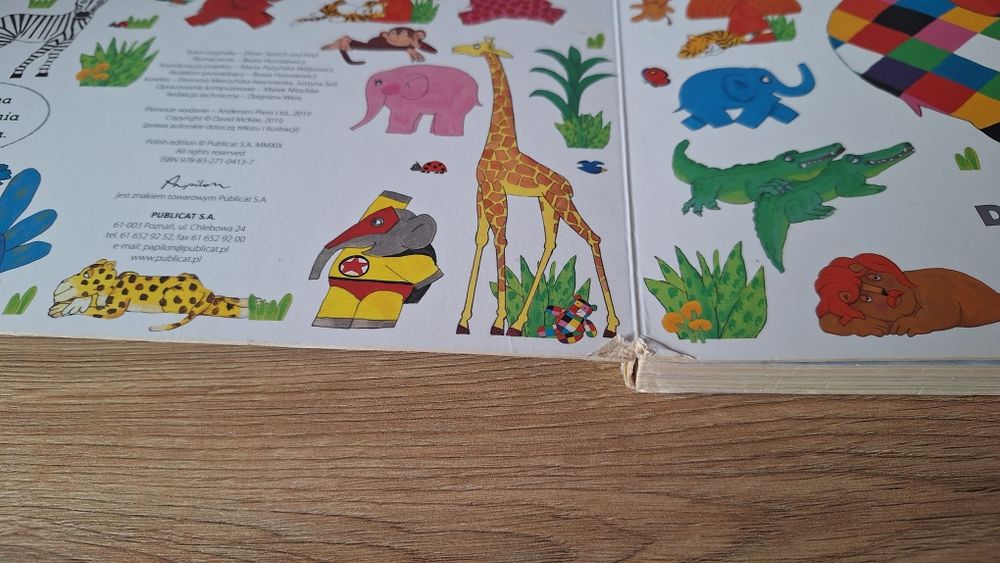 Kartonowa Gdzie jest Elmer wyszukiwanka  David McKee