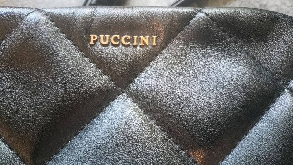 Torebka Puccini czarna z długim paskiem