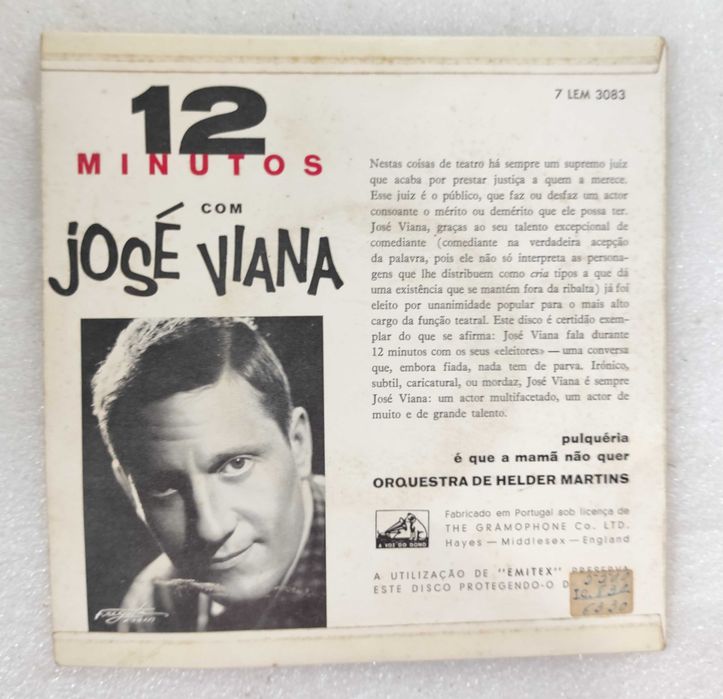 Stand up à antiga portuguesa - José Viana 12 mim em vinil