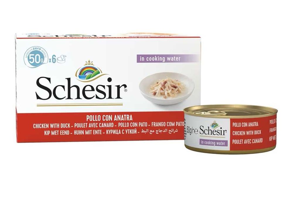 90x Schesir filety z kurczaka z kaczką karma dla kota