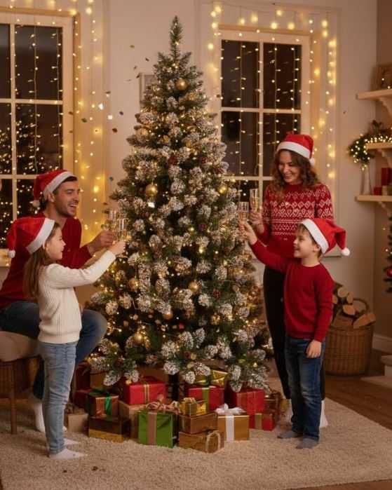 Ялинка штучна 1.5м з шишками (Як жива) | Пишна сосна новорічна