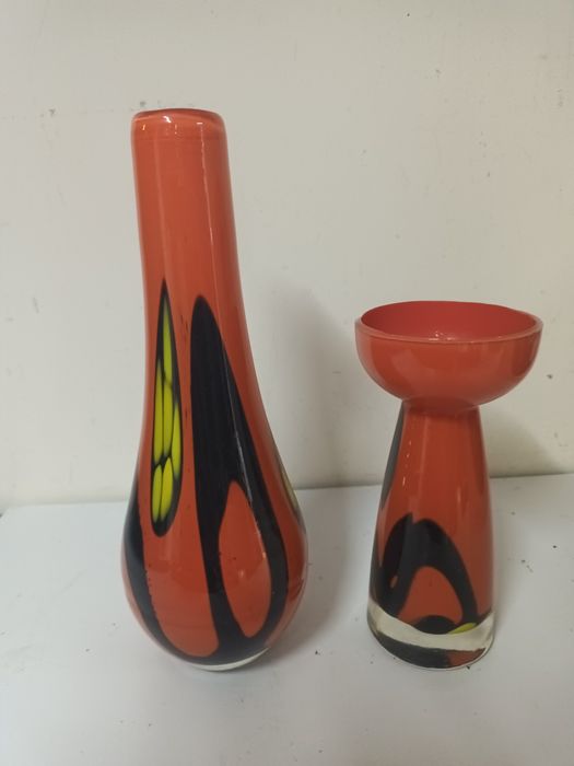 Wazon Murano pomarańczowy 2 sztuki
