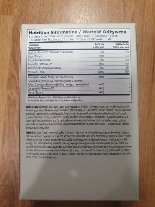 Nowy Energyfizz Arbonne czerwona pomarancza