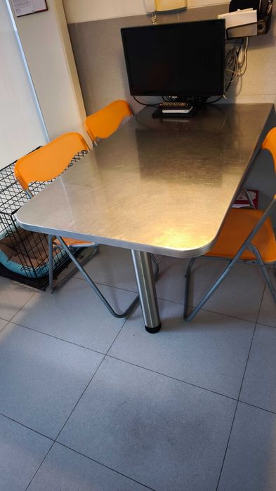 Móveis de cozinha,banca inox + mesa de apoio