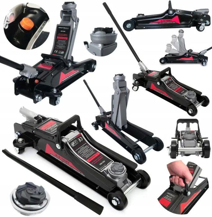 Домкрат підкатний 2,5 т низькопрофільний 90-349 мм Kraft&Dele