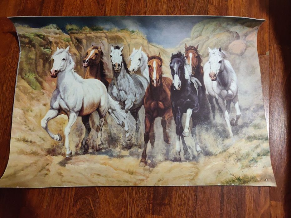 2 desenhos pintados à mão sem moldura