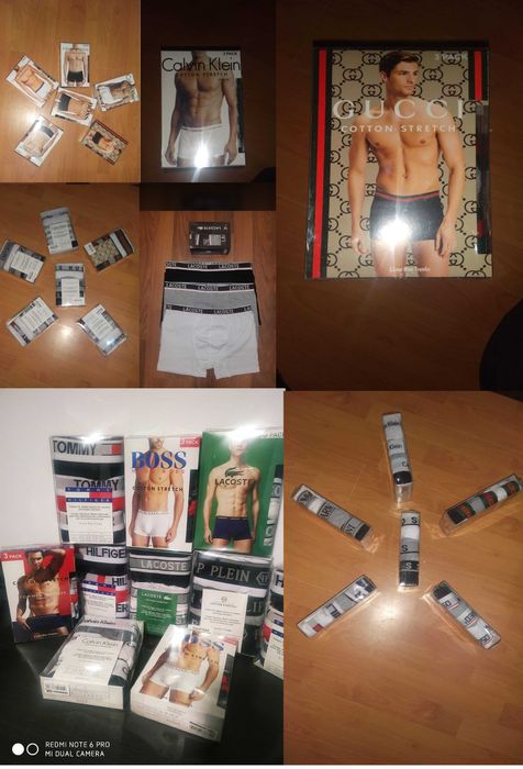 Bokserki męskie trzypak S-XXL Hugo Boss Calvin Klein Tommy Hilfiger Gucci premium