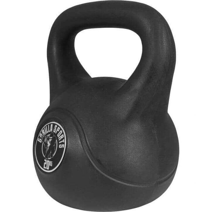Kettlebelle Gorilla Sports 20 kg Kettlebell winylowy 20 kg czarny NrC7