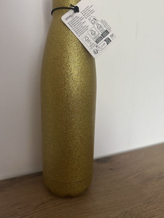 Brokatowa butelka termiczna koloz zloty 500ml