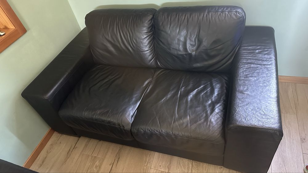 Sofa + 1 preto couro