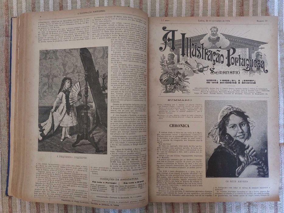 Ilustração Portuguesa , Revista semanal anos 1884 /1885