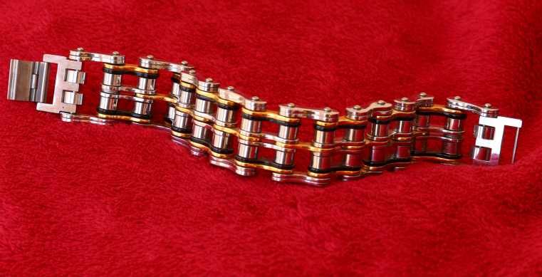 Pulseira "Biker" em aço inox