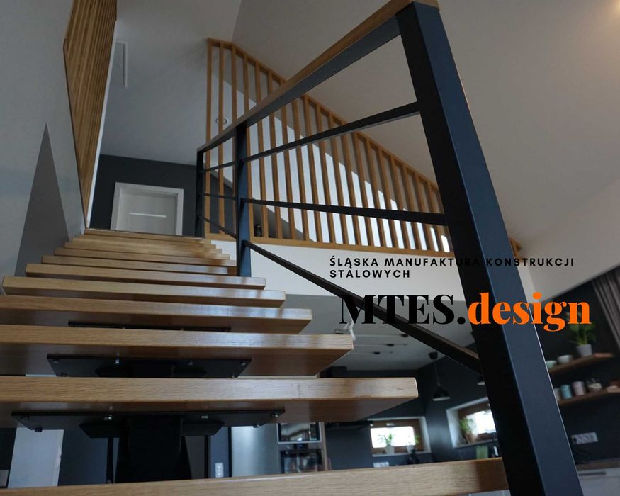 Balustrada wewnętrzna stalowa na wymiar | Nowoczesna | Śląsk