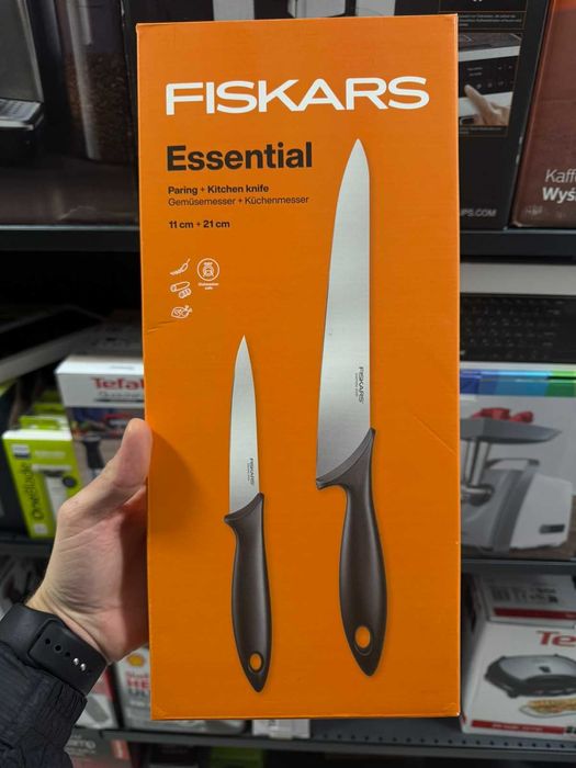 Набір ножів Fiskars Essential (11 см + 21 см)/ акція / сьогодні 899грн