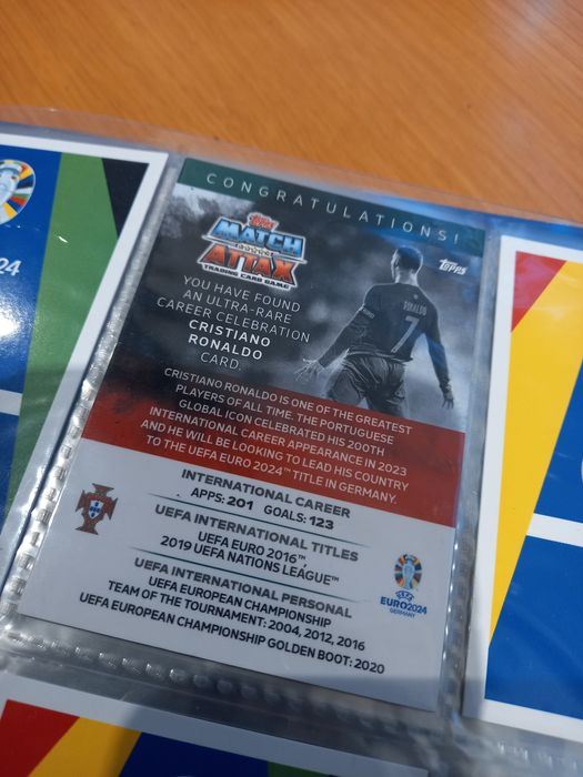 Topps ! CR7 Celebração  Ultra rara