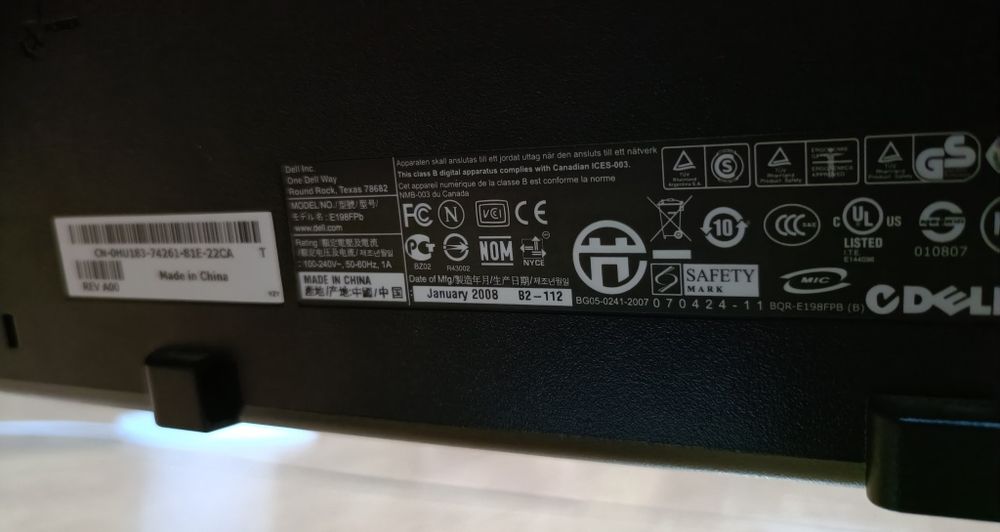 Monitor Dell  E198FPB  19"