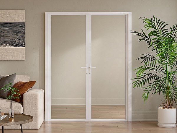 Drzwi kompletne 2-skrzydłowe dwustronne 204x70 biały LOXTON