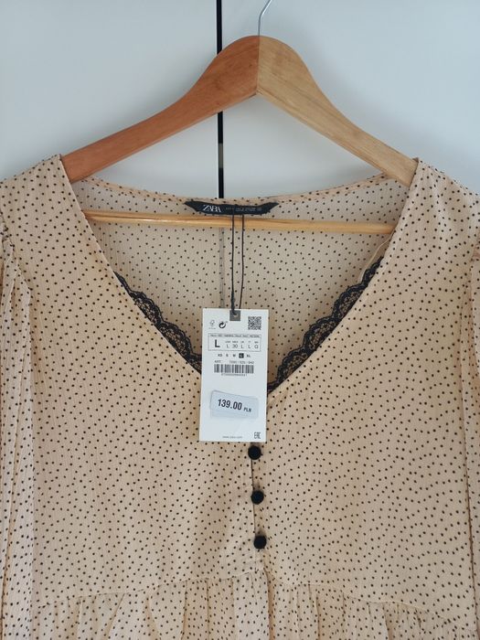Zara piękna sukienka babydoll r.40