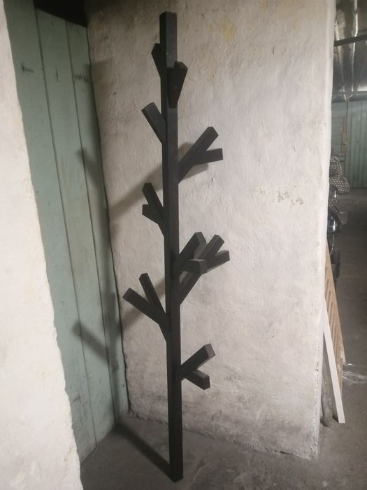 Wieszak drewniany drzewo 3D