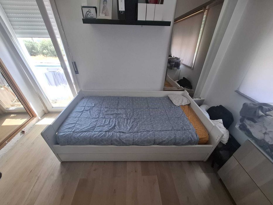 Cama solteiro com gavetão