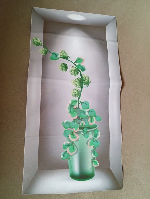 Naklejka Ścienna Meblowa Kwiat Wzór Nowa Samoprzylepna 20x40