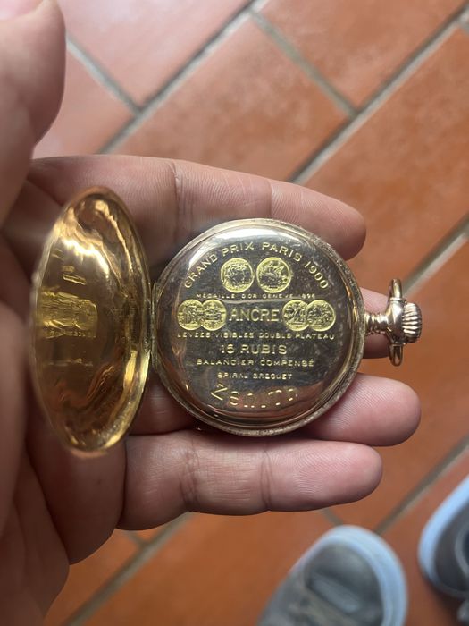 Relogio de Bolso em  Ouro ZENITH Chronometre  Grand Prix PARIS 1900