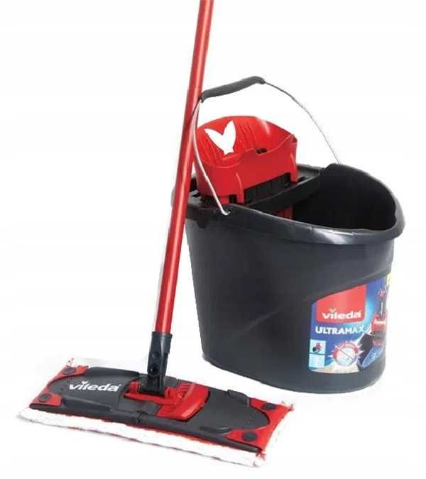 Mop płaski Vileda UltraMax BOX ZESTAW WIADRO + WYCISKACZ