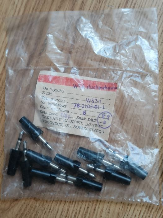 Oryginalny Wtyk Słuchawkowy UNITRA WS2-1 Zakłady Radiowe ELTRA PRL